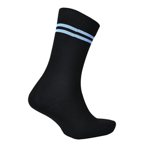 <b>Men's</b> Ankle <b>Socks</b> Black with Blue <b>Stripes</b> Knitted Solid Color Regular Fit Daily Wear Wholesale Unisex Cotton Knitted Compression - Product Image 3