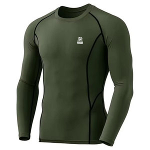 Casual Wear High Quality Men <b>Compression</b> <b>Shirts</b> Lightweight Long Sleeve Eco-Friendly Quick Dry Breathable Spandex/Polyester - Product Image 1