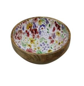 Bol à salade et à fruits en bois au design moderne avec impression émaillée, idéal pour les mariages et les fêtes, à prix avantageux - Product Image 2