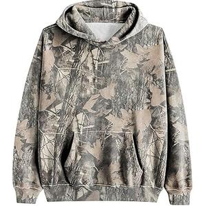 Sweat à capuche camouflage jungle pour femme – Tendance streetwear, coupe oversize, motif arbre tactique - Product Image 3