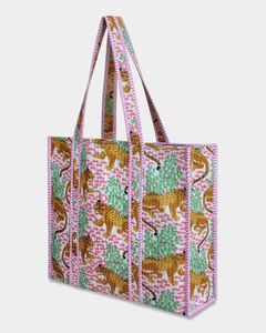 Sac fourre-tout matelassé en coton Kantha jaune moutarde et bleu grenade, idéal pour le rangement, sac à bandoulière de voyage pour femme - Product Image 6