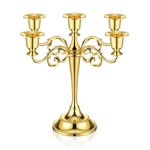 Candelabros hechos a mano de latón antiguo, decoración de mesa de Metal de alta calidad con diseño en relieve, forma cuadrada, centro de mesa de boda de Navidad - Product Image 4
