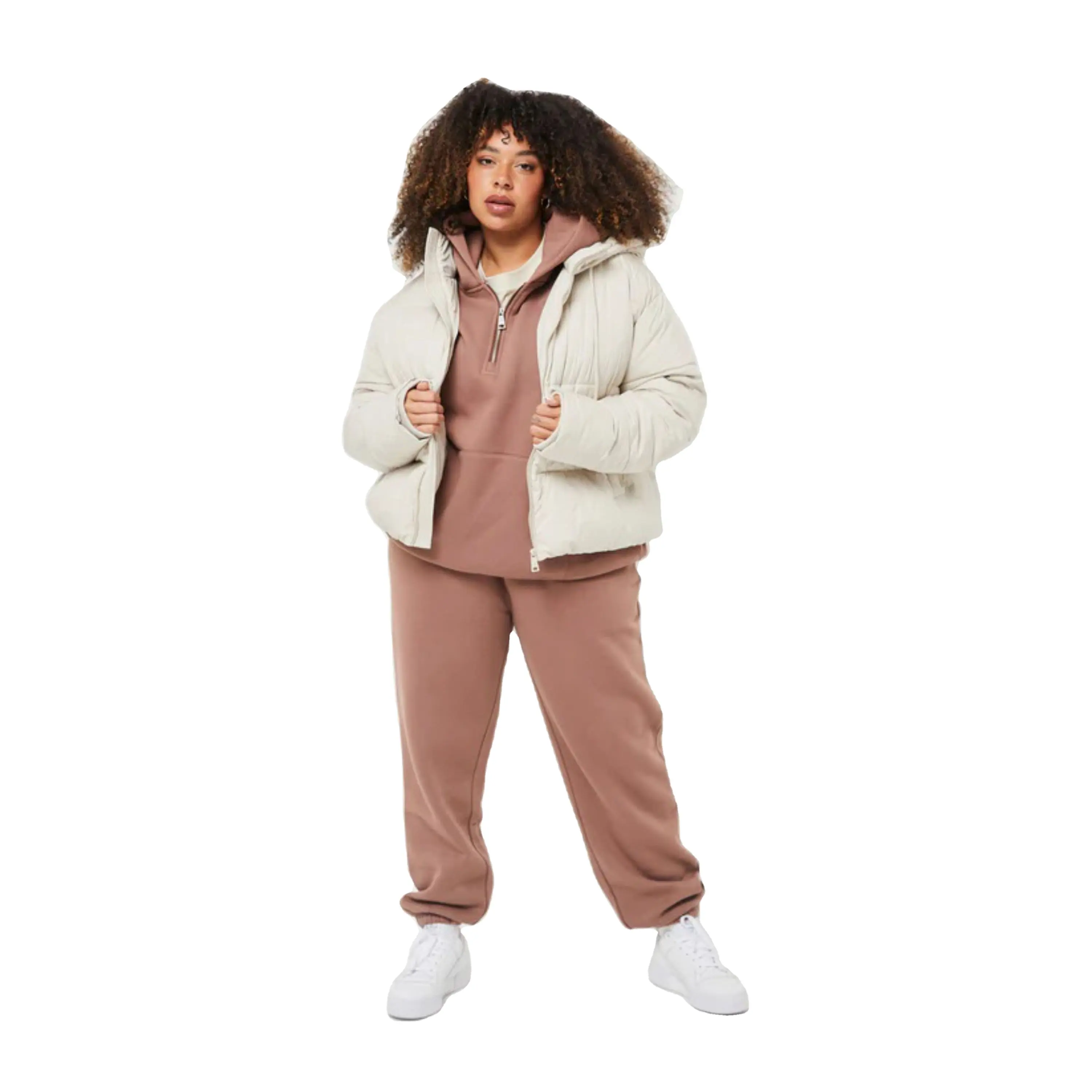 Casaco de puffer com capuz plus size feminino 2024 personalizado de alta qualidade roupas femininas novidade jaqueta feminina