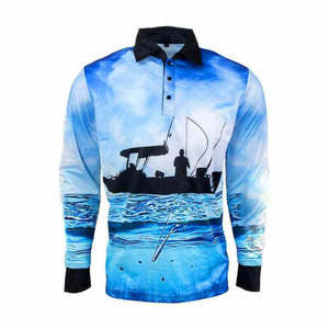 High Quality UPF 50 Waterproof Casual Fishing Polo Shirts Customize Sublimation Plus Size Breathable Quick Dry Polyester Spandex - Product Image 4