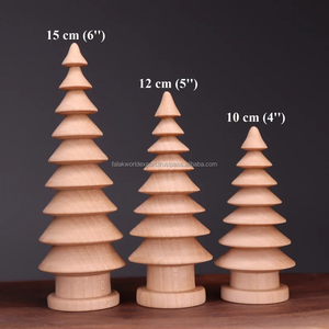 Adorno de pie liso árbol genealógico de Navidad artesanía decoración de boda árbol de madera para decorar DIY madera de pie 3D tallado Arte Popular - Product Image 1