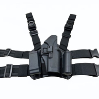 En gros, en stock : Holster tactique de jambe à double protection, à extraction rapide, à enfoncement rapide, pour G17, avec fixation à la taille
