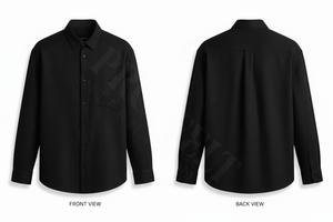 Camisa de Vestir de Manga Larga Personalizada, Corte Slim, con Bolsillo en el Pecho, de Tela de Mezcla de Algodón de Alta Calidad, para Hombre - Product Image 6