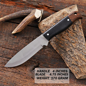 Cuchillo de Caza Nórdico Forge de Acero Inoxidable de Grado Industrial con Hoja Fija y Punta Caída, para Desollar y Acampar, Mango de Madera Micarta de 8.875 Pulgadas - Product Image 2