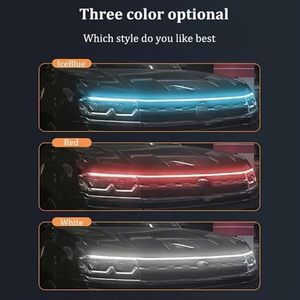 Luce LED Universale per Cofano Auto 12V 10W Bianca Luminosa per Luci Diurne Dinamiche da 59 Pollici - Migliora il Tuo Veicolo con la Funzione Start Scan Light! - Product Image 4