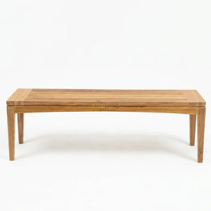 Banc Etna en teck pour extérieur, design moderne minimaliste, meubles durables et écologiques - Product Image 2