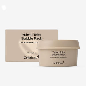 CELLOLOGY Yulmu Toxs Paquete de Burbujas 100g |   Mascarilla facial limpiadora de poros con semillas de Coix para mujeres, exfoliación de piel muerta y sebo, para todo tipo de piel - Product Image 1