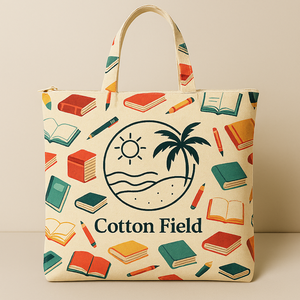 Sac fourre-tout personnalisé en coton bio, design premium, avec logo personnalisé pour femme, sacs en toile de coton. - Product Image 5