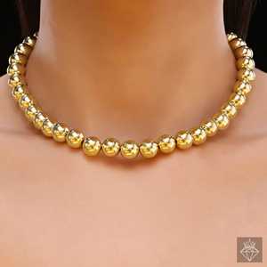 Accesorio de moda para collar con cuentas antideslustre y dorado con chapado Premium - Product Image 4