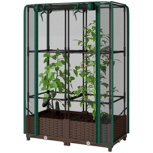 Jardinera Elevada con Valla, Enrejado y Puertas - Product Image 1
