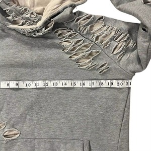 New Arrival Cotton Pullover <b>Distressed</b> Hoodies Men <b>Top</b> Quality Basics Cotton Blended High Quality <b>Distressed</b> Hoodies For Men - Product Image 2