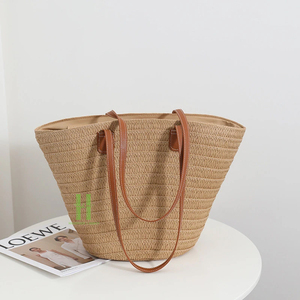 Cesta de mimbre hecha a mano, ecológica, tejida, para colgar, bolsa de almacenamiento, para compras, picnic, decoraciones navideñas, bolso de verano, venta al por mayor - Product Image 4