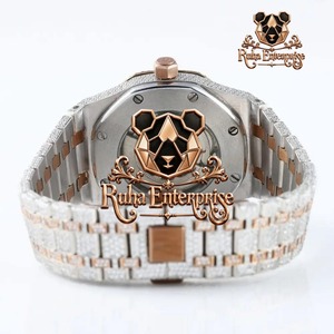Reloj de Lujo de Alta Calidad con Diamantes Moissanite para Hombre, Reloj de Pulsera Premium con Construcción Duradera de Acero Inoxidable - Product Image 3