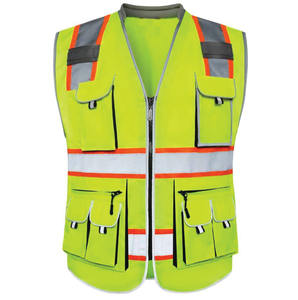 Gilet de sécurité réfléchissant respirant haute visibilité jaune pour le travail, veste de sécurité pour la construction, vêtements réfléchissants - Product Image 1