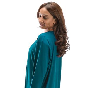 Camiseta Deportiva de Manga Larga para Mujer, Color Azul Océano, Transpirable, de Secado Rápido, Ligera, para Gimnasio, Fitness, Running y Entrenamiento - Product Image 3