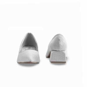 WN7390ส้นเตี้ยสนามสีเงินของผู้หญิง - Product Image 2