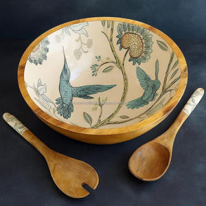 Tazón de Madera Rústico de Alta Calidad, Diseño Hecho a Mano con el Mejor Acabado, Perfecto para la Mesa del Comedor, Cocina, Servir Comida en Casa - Product Image 4