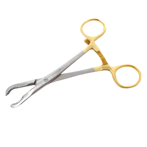 Bone Reduction Forceps with <b>Teeth</b> Curved 5.5 Inch Orthopedic Instrument - Product Image 1