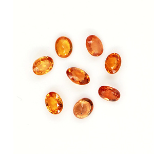 แซฟไฟร์สีส้มธรรมชาติทรงรีขนาด 3x4 มม. แบบไม่ผ่านการปรับแต่ง, พลอยแซฟไฟร์สีส้มธรรมชาติทรงเหลี่ยมสำหรับทำเครื่องประดับ - Product Image 5