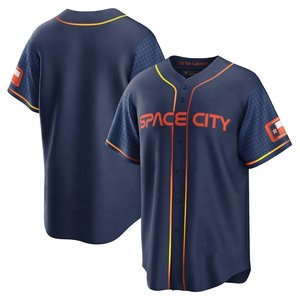 Camiseta de Béisbol sin Mangas para Hombre, Modelo Space City de Houston, Cuello en V, Transpirable, Antibacteriana, de Poliéster, Corte Regular - Product Image 3