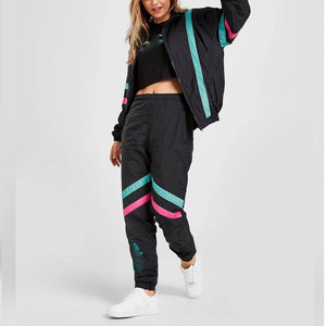 Unisex Black Eco-Friendly Streetwear Tracksuit Solid Lightweight Full-Length Sporty Joggers <b>Zip</b>-<b>Up</b> <b>Jacket</b> Breathable Polyester - Product Image 1