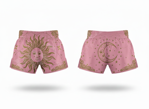 Shorts de Muay Thai pour hommes, design brodé personnalisé, satin polyester 300 GSM, décontractés, sport, combat, karaté, BJJ, Muay Thai - Product Image 3