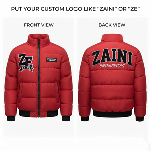 ZAINI Premium 500g Waterproof Windproof Camouflage <b>Mens</b> Puffer <b>Jacket</b> Quilted Winter Coat Rib Cuffs <b>Warm</b> Red - Product Image 1
