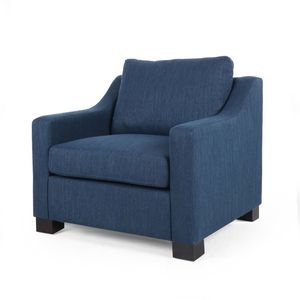 Blue <b>Upholstered</b> Club <b>Chair</b> for Living Room - Product Image 2