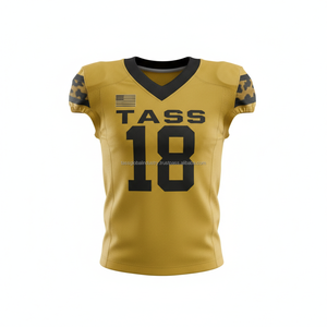 Uniforme de football américain imprimé à manches courtes respirant personnalisé OEM en gros - Product Image 2