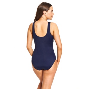 Maillot de bain une pièce pour femme, imprimé floral, sublimation, col rond, extensible, en spandex et polyester - Product Image 3