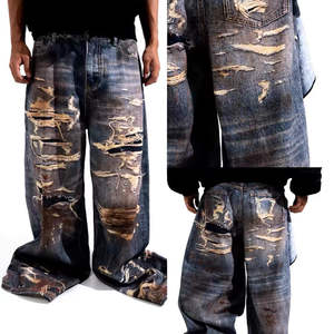 Jeans de Mezclilla de Pierna Ancha para Mujer, Tela Suave y Ligera, Corte Relajado, Cómodos, Casuales, para Uso Diario, Estilo Urbano, OEM - Product Image 6