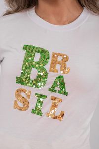 เสื้อกล้ามสีขาวแต่งลายตัวอักษรประดับเพชร ดีไซน์โดดเด่น ผ้าคอตตอน ทรงรัดรูป แขนกุด เหมาะสำหรับใส่ลำลองในฤดูร้อน หรือกิจกรรมกลางแจ้งสำหรับผู้หญิง - Product Image 4