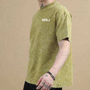 เสื้อยืดสตรีทแวร์ลำลองสไตล์วินเทจฟอกสี ผู้ชาย ผ้าฝ้ายถักนุ่ม ทรงปกติ ทันสมัย สวมใส่สบาย แห้งเร็ว เป็นมิตรกับสิ่งแวดล้อม - Product Image 2