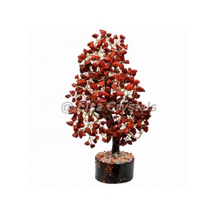 Arbre en pierre précieuse cornaline rouge, cristal naturel, arbre en cristal à énergie positive, décoration Feng Shui, artisanat fait main, réseau mondial d'acheteurs - Product Image 4