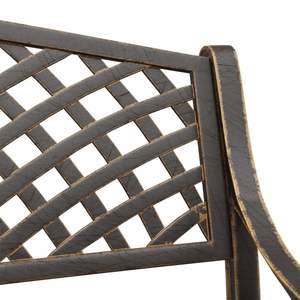 Banc de jardin en bronze durable, en aluminium moulé, de taille moyenne, pour usage extérieur - Product Image 6