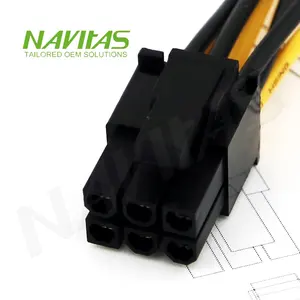 Custom Molex 5557 4.2mm Female Connector with Insulated Ring Terminal Cable Assembly