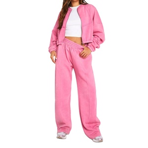 Chándal de salón lavado ácido para mujer, conjunto de ropa de calle informal cómoda, estilo de calle, chándal de lavado ácido para mujer, moda 2026 - Product Image 1