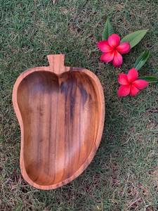 Tazón Artesanal de Madera de Acacia con Diseño de Mango, Tazón de Madera Hecho a Mano, Tazón para Ensalada, Tazón para Pasta, Tazón de Madera, Regalo - Product Image 3