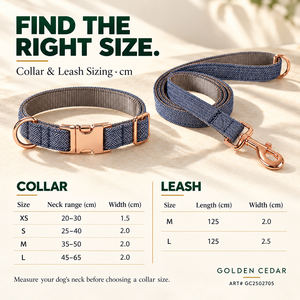 Collar de Perro Personalizado de Tela Twill y Correa de 125 cm con Cinta de Nailon y Herrajes en Tono Oro Rosa, 4 Colores - Product Image 4
