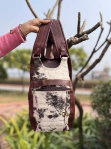 Sac à dos unique en cuir de vachette véritable style western, sacs de voyage unisexes multi-usages, vente en gros - Product Image 3