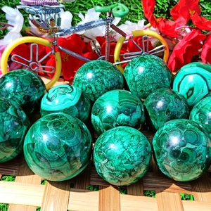 Esfera de Malaquita Natural Rayada, Bola de Cristal, Feng Shui, Piedra Curativa Pulida, Reiki, Meditación, Decoración Energética, Chakralume - Product Image 4