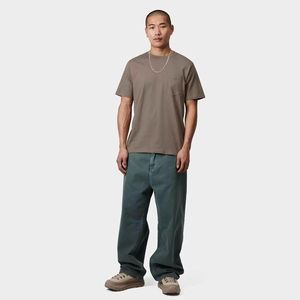 Nouvel Arrivage T-shirt en Coton Coupe Droite pour Homme, Couleur Unie, Col Rond, Manches Courtes, Décontracté, en Jersey Tricoté, Teint Uni - Product Image 4