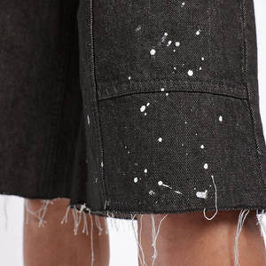 Shorts en jean pour homme, décontractés, streetwear, effet usé, coupe ample, mode été - Product Image 4