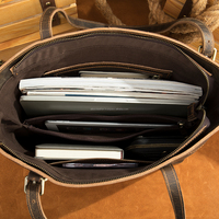 Sacs fourre-tout et sacs messager en cuir véritable ALBORZ pour femmes, avec espace pour ordinateur portable 15 pouces, personnalisables avec logo, pour l'été et usage quotidien toutes saisons