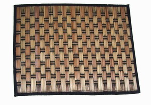 Handwoven Bamboo Pattern <b>Table</b> <b>Mat</b> with Black Border - Product Image 2