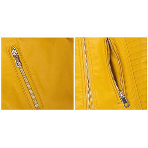 Chaqueta de Cuero para Mujer, de Alta Calidad, Estilo Moderno, Nuevo Modelo, Casual, con Cierre, en Oferta - Product Image 3